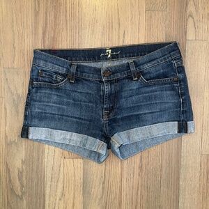 7 For All Mankind Folded Jean Short